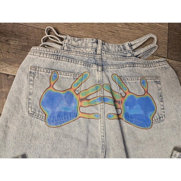 Cape Clique (NEW) Handprint Cutout Jeans Size M - Picture 3 of 7
